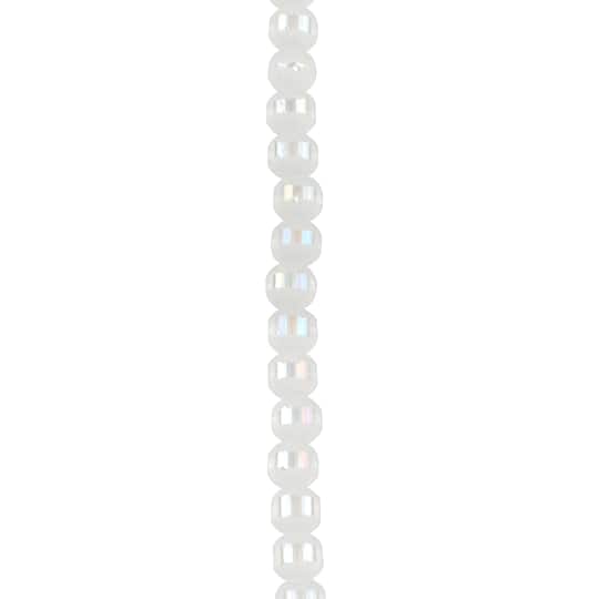 12 Packs: 30 ct. (360 total) White Glass Round Beads, 6mm by Bead Landing&#x2122;